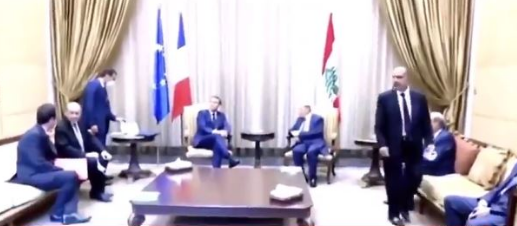 فيديو : انقطاع التيار الكهربائي خلال استقبال ماكرون في بيروت
