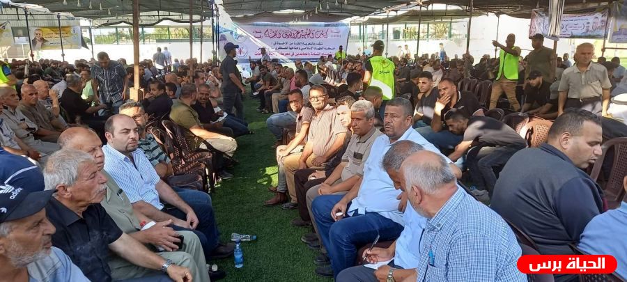 بالصور : وفد من جبهة النضال يقدم واجب العزاء بشهداء رفح