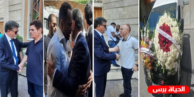 السفير عبد الهادي يشارك في تشيع الفنان الكبير بسام لطفي أبو غزالة