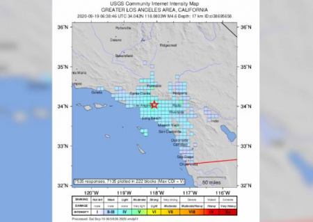 Earthquake : A 4.5-extent tremor shocks Southern California 