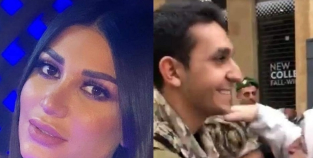 ملكة جمال سوريا سارة نخلة تتغزل برجل امن لبناني