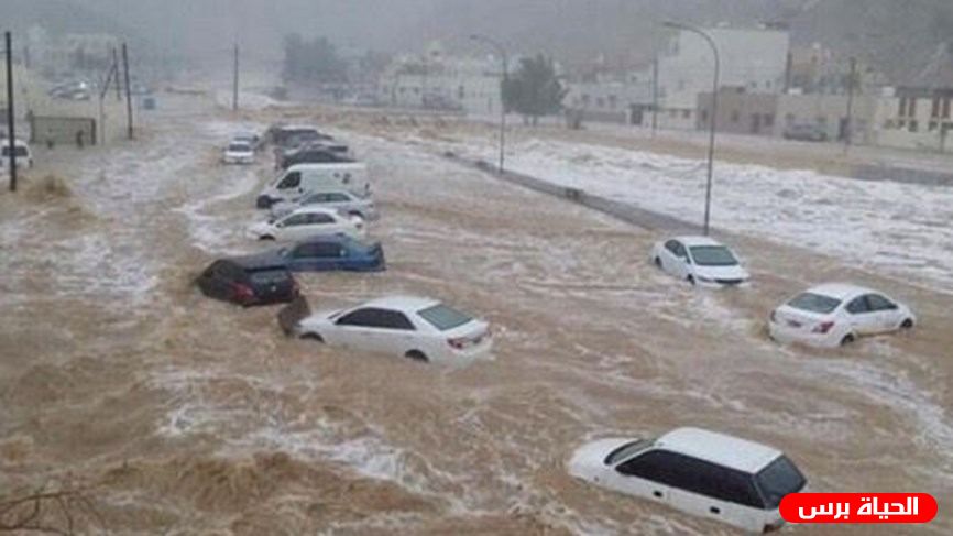 مصرع 7 أشخاص بسيول في منطقة حفر الباطن بالسعودية