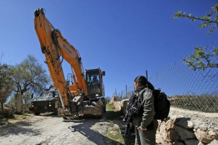 Israeli bulldozers demolish nursery in the south of the West Bank