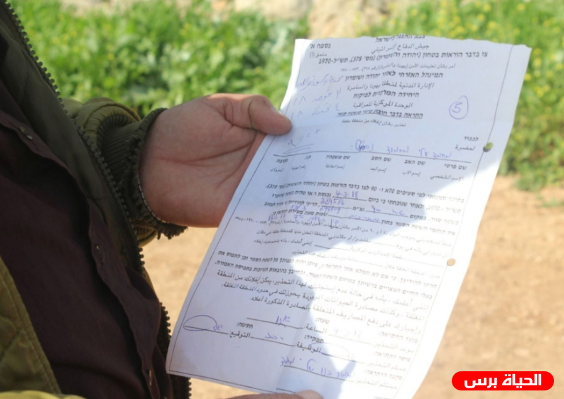 الاحتلال يخطر بهدم ثمانية منازل في مسافر يطا جنوب الخليل