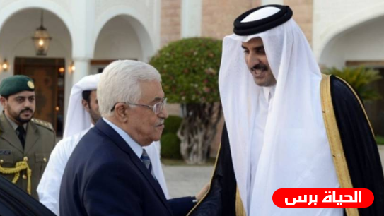 الرئيس عباس يلتقي أمير قطر تميم بن حمد