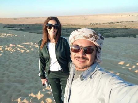 دنيا سمير غانم تكسر حزنها وتذهب الى الفيوم مع رامي رضوان