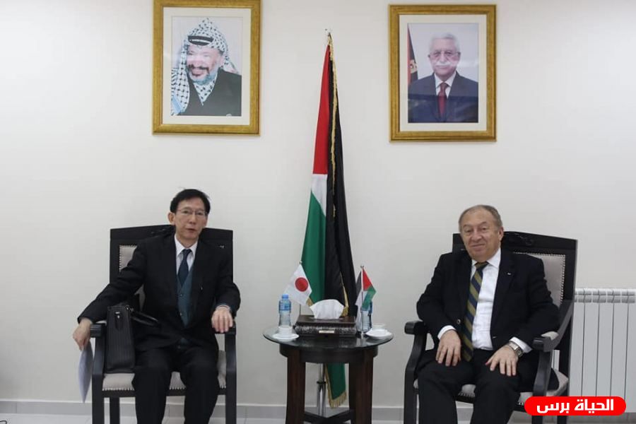 العسيلي وسفير اليابان يبحثان إنشاء محطة معالجة المياه الصناعية في مدينة أريحا