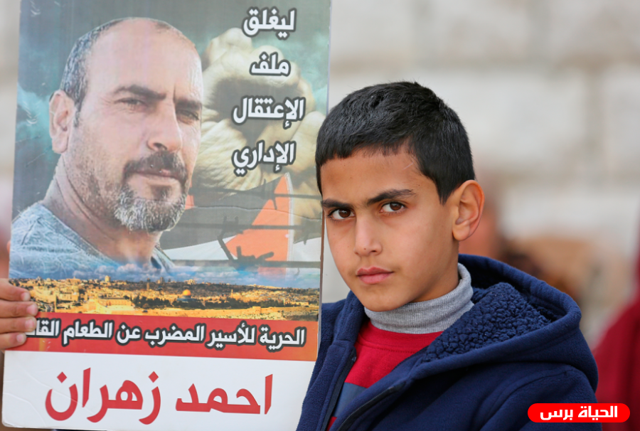 90 يوما على إضراب الأسير أحمد زهران رفضا لاعتقاله الإداري