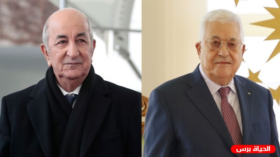 الرئيس عباس يجتمع مع نظيره الجزائري